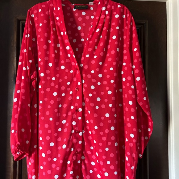 BEAUTIFUL!  Bob Mackie Red/White Polkadot - 2X - Picture 5 of 6